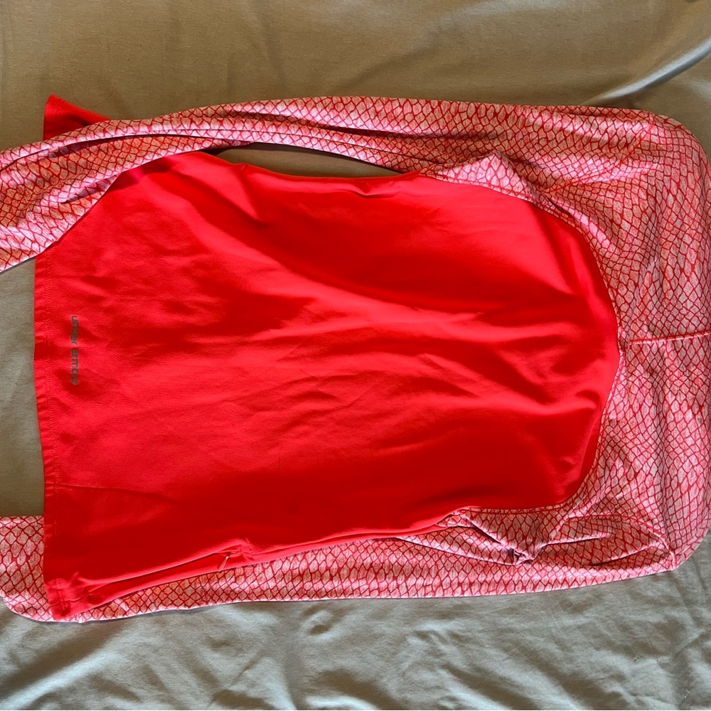 Red and Pink Long Sleeve Top